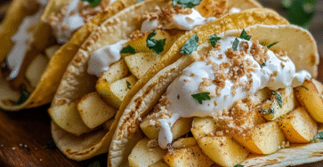 Apple Cheesecake Tacos