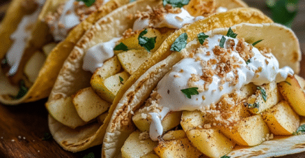 Apple Cheesecake Tacos
