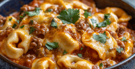 Cheesy Beef Enchilada Tortellini