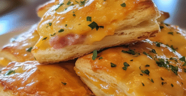 Ham and Cheese Butter Swim Biscuits