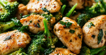 Garlic Chicken with Broccoli and Spinach