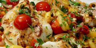 Pan-Seared Mediterranean Cod in Tomato Basil Sauc